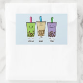 Matcha boba thee groene drink Taro tapioca Japa Rechthoekige Sticker (Tas)