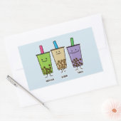 Matcha boba thee groene drink Taro tapioca Japa Rechthoekige Sticker (Envelop)