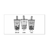 Matcha boba thee groene drink Taro tapioca Japa Rubberstempel (Afrduk)