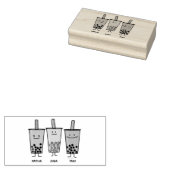 Matcha boba thee groene drink Taro tapioca Japa Rubberstempel (Gestempeld)