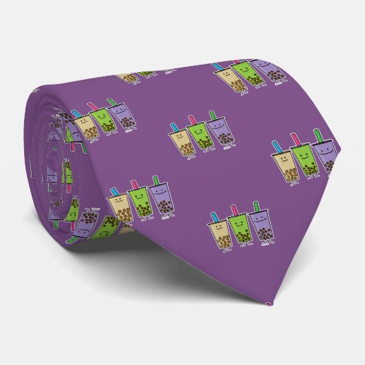 Matcha boba thee groene drink Taro tapioca Stropdas (Opgerold)