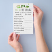 Matcha Bridal Shower Game Find The Guest Card Flyer (Hand)