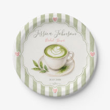 Matcha Bruidsfeest Papieren Borden Ze Heeft Hem Ge