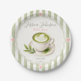 Matcha Bruidsfeest Papieren Borden Ze Heeft Hem Ge Bordje