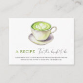 Matcha bruidsfeest. Recept voor de aanstaande brui Informatiekaartje (Voorkant)