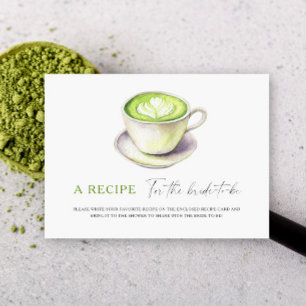Matcha bruidsfeest. Recept voor de aanstaande brui Informatiekaartje