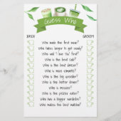Matcha Bruidsfeest Spelkaart Flyer (Voorkant)
