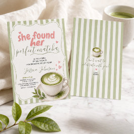 Matcha Bruidsfeest Uitnodiging Groene Thee