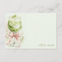 Matcha Bruidsfeest Watercolor Bedankkaart