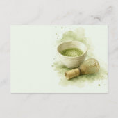 Matcha Bruidsfeest Watercolor Bedankkaart (Achterkant)
