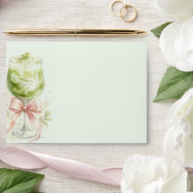 Matcha Bruidsfeest Waterverf Uitnodiging