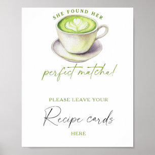 Matcha bruidsfeestje Jouw receptkaart hier Poster