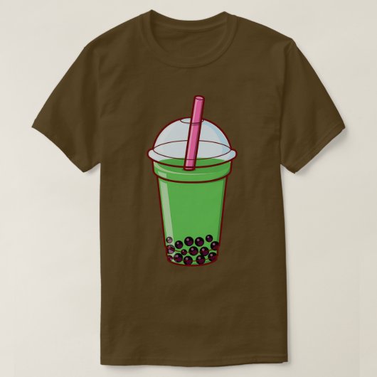Matcha Bubble Tea 10 T-shirt (Design voorkant)