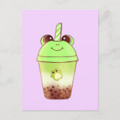 Matcha Bubble Tea Milk Tea Frog Briefkaart (Voorkant)