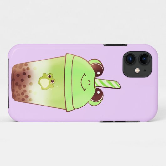 Matcha Bubble Tea Milk Tea Frog Case-Mate iPhone Case (Achterkant (horizontaal))