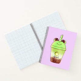 Matcha Bubble Tea Milk Tea Frog Notitieboek