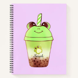 Matcha Bubble Tea Milk Tea Frog Notitieboek