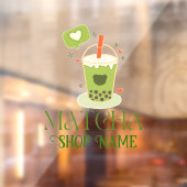 Matcha Bubble Tea Raamsticker (Vel 2)