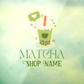 Matcha Bubble Tea Raamsticker (Vel 3)