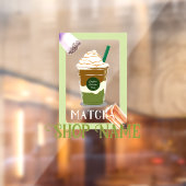 Matcha Bubble Tea Raamsticker (Vel 2)