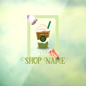 Matcha Bubble Tea Raamsticker (Vel 3)