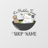 Matcha Bubble Tea Raamsticker (Vel)