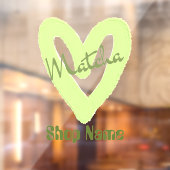 Matcha Cafe Raamsticker (Vel 2)
