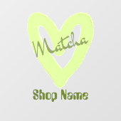 Matcha Cafe Raamsticker (Vel)