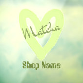 Matcha Cafe Raamsticker (Vel 3)
