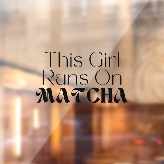 Matcha Cafe Raamsticker (Vel 2)