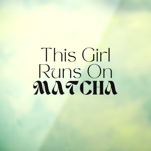 Matcha Cafe Raamsticker (Vel 3)