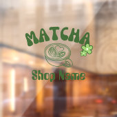 Matcha Café Raamsticker (Vel 2)
