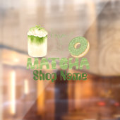 Matcha Cafe Raamsticker (Vel 2)