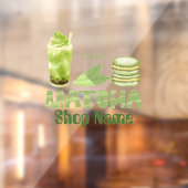 Matcha Cafe Raamsticker (Vel 2)