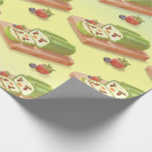 Matcha Cake Roll Illustratie Cadeaupapier (Hoek)