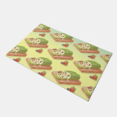 Matcha Cake Roll Illustratie Deurmat (Schuin)