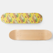 Matcha Cake Roll Illustratie Persoonlijk Skateboard (Horizontaal)