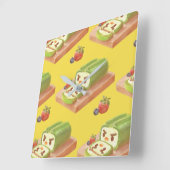 Matcha Cake Roll Vierkante Klok (Hoek)