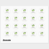 Matcha Cheesecake Watercolor Bakery Product Ronde Sticker (Vel)