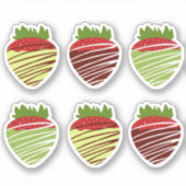 Matcha Chocolate gedekte aardbeien Sticker (Voorkant)