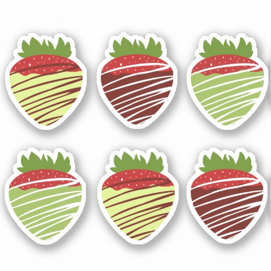 Matcha Chocolate gedekte aardbeien Sticker (Voorkant)