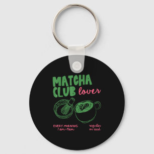 Matcha Club Gewone of Ijs Groene Thee Matcha Latte Sleutelhanger