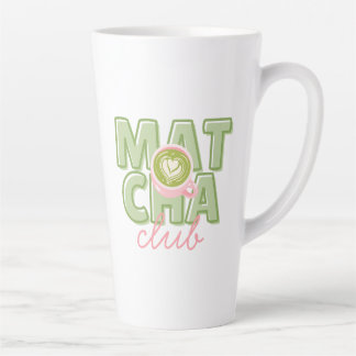 Matcha Club Groen & Roze Esthetische Cute Back Pri Latte Mok