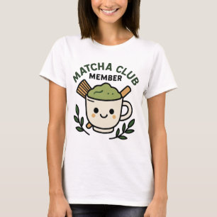 Matcha Club Lid - Cute Kawaii Groene Thee Design T-shirt
