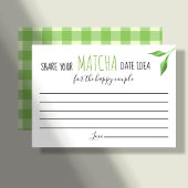 Matcha Couples Shower Game Date Idea Card Plaatskaartje