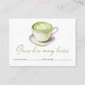 Matcha cup Hoeveel kussen bruidsspel Informatiekaartje (Voorkant)