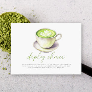 matcha cup vrijgezellenfeest Display douche Informatiekaartje