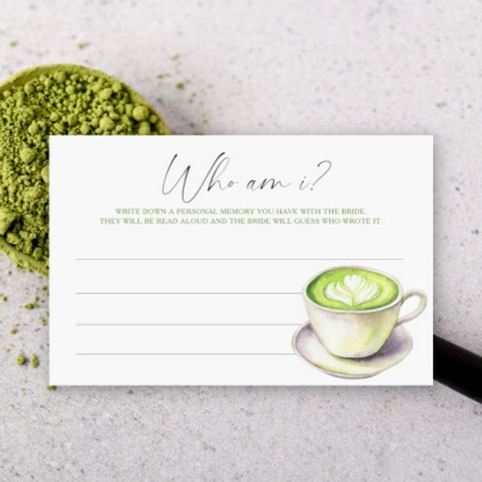 Matcha cup Vrijgezellenfeest Wie ben ik spel Briefpapier