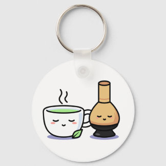 Matcha Cup Whisk Japanse Green Tea Cartoon Sleutelhanger