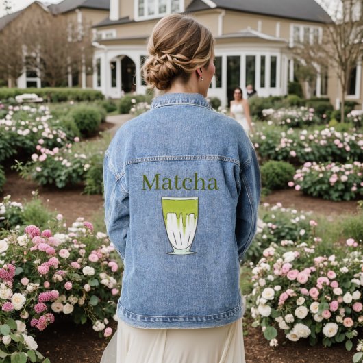 Matcha denim jas jacket (Huwelijk Achterkant)